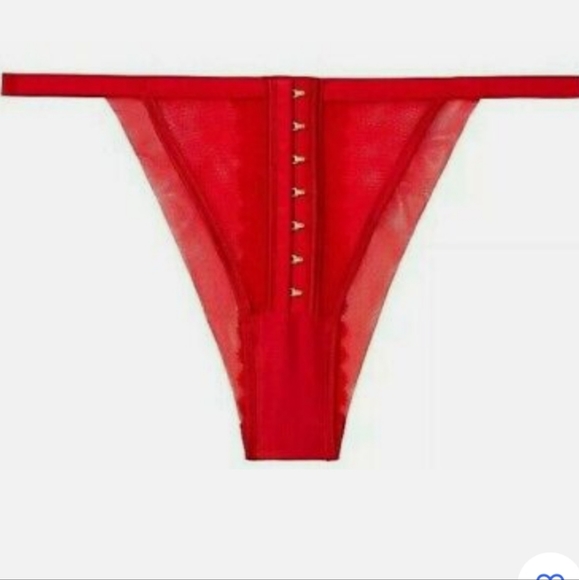 Victoria Secret-RED "Very Sexy"- Brazilian Slip Sheer- Mesh Panty-Small - Picture 4 of 10